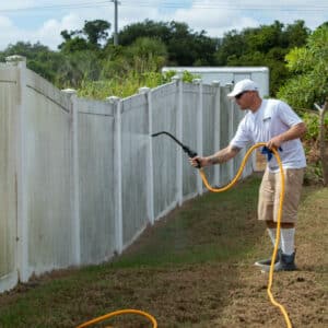 top rated house washer cleaning backyard fence in melbourne fl